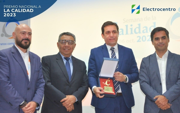 SOCIEDAD NACIONAL DE INDUSTRIAS RECONOCE A ELECTROCENTRO POR RECERTIFICACIÓN EN GESTIÓN EN LA CALIDAD ISO 9001:2015